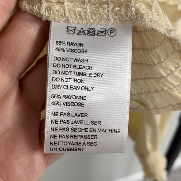 Urban Outfitters Cream Deep V Peasant Blouse Size M - Picture 5 of 6